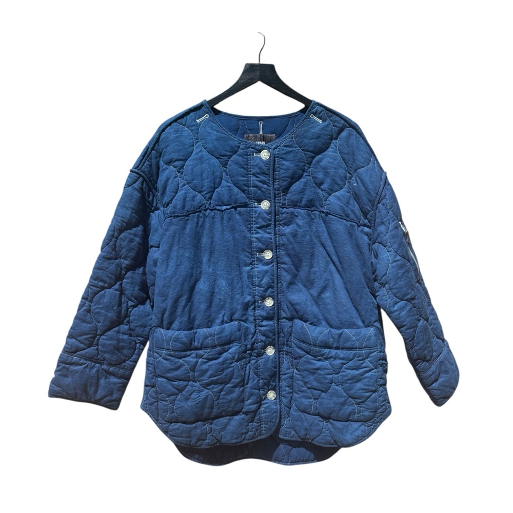 Overdyed Blue Urban Outfitters Rene Quilted Liner Jacket Size Large